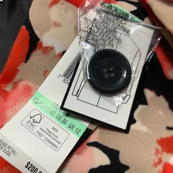 Le Suit pink, red, and Black Floral Blazer and skirt set women’s size 8 NWT - Picture 14 of 17